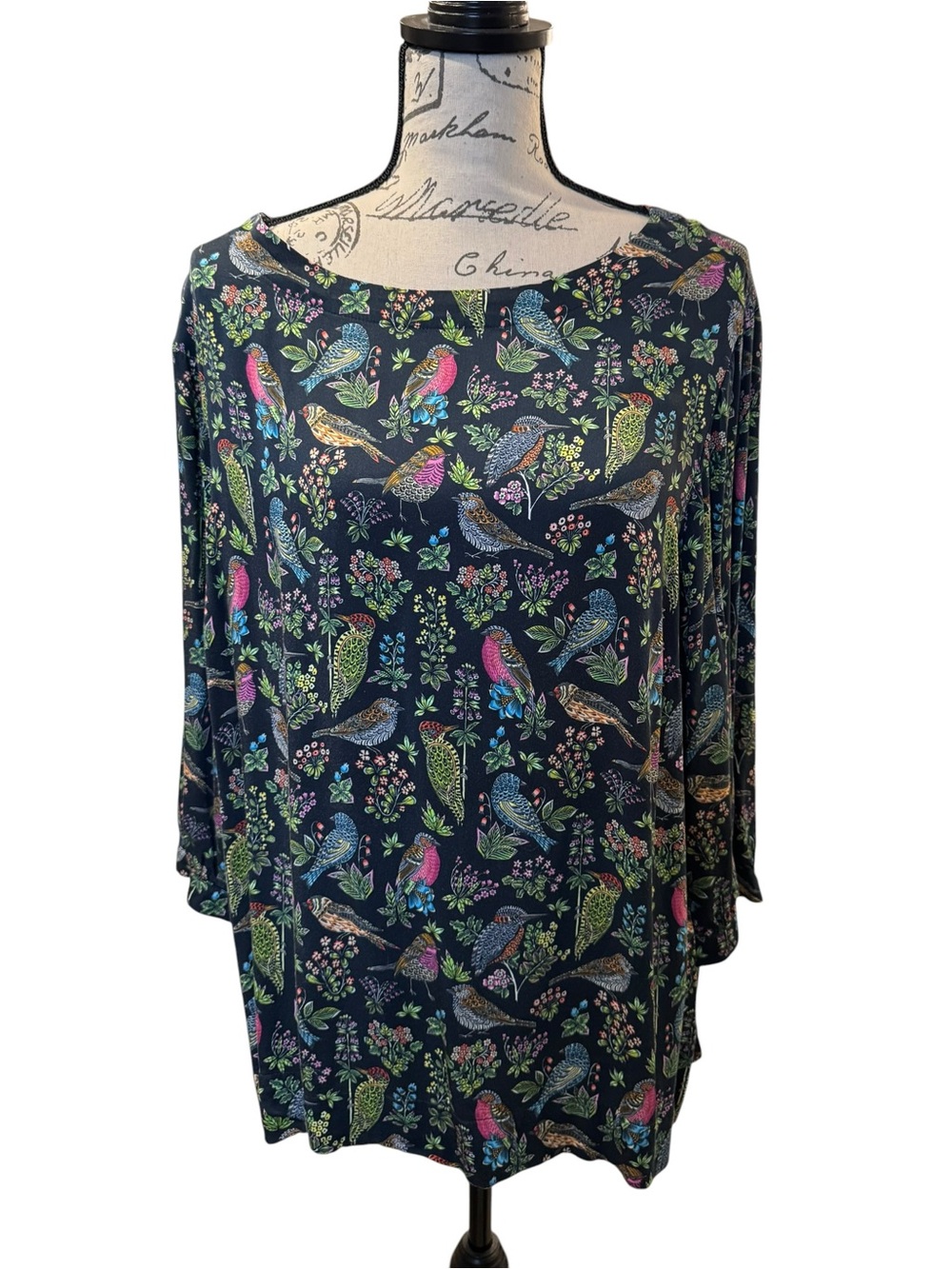 J. Jill Bird Print Blouse XLP